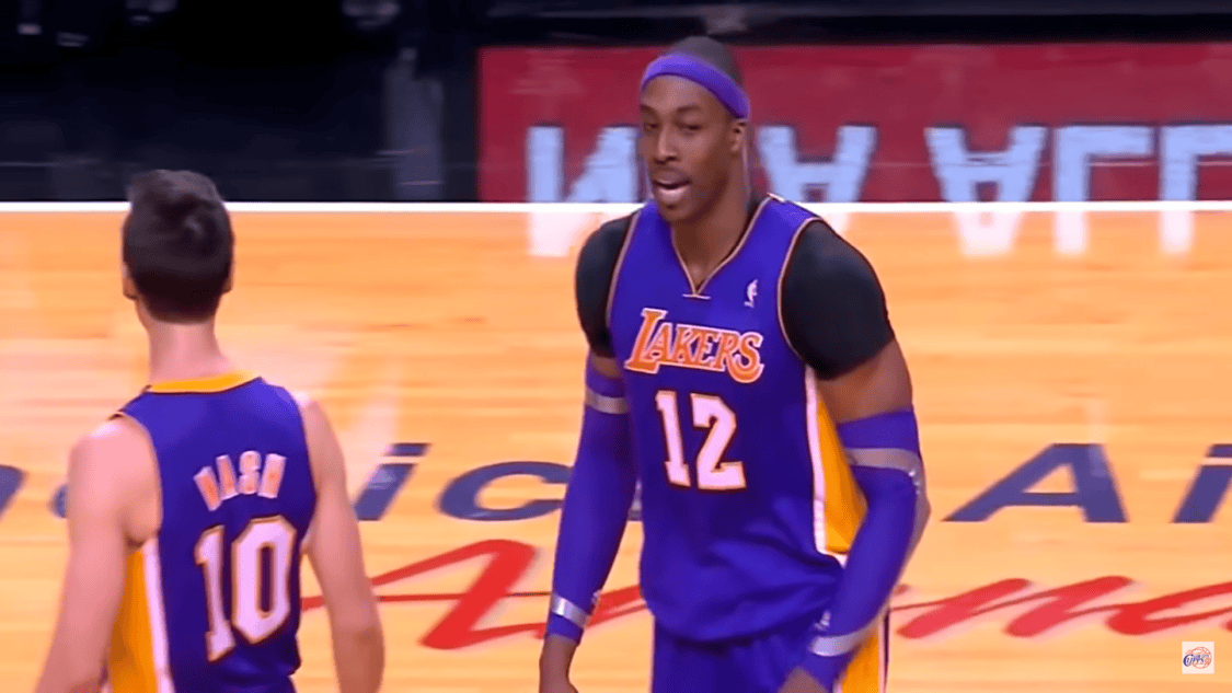 Steve Nash in Lakers uniform on the filed