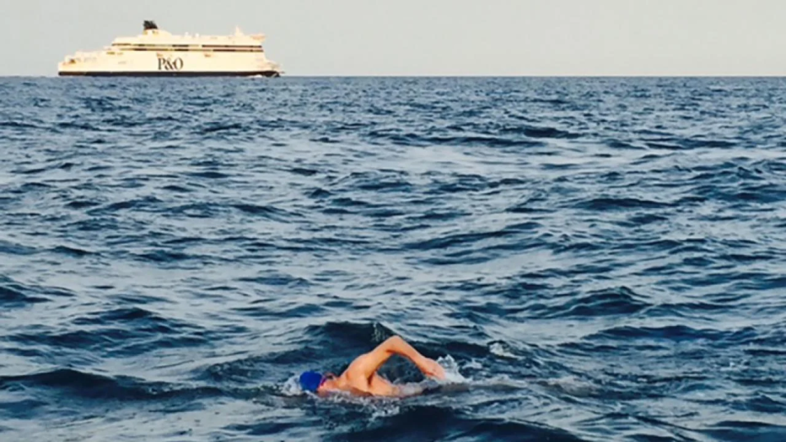 swimming across the channel