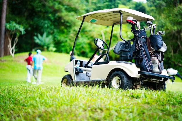 Golf cart on the course